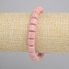 Pulsera rosa de lava volcánica cilíndrica, diámetro 8×8 mm, longitud 18 cm, elástica