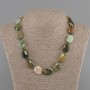 Collar de ágata ovalado 20×15 mm ±, longitud 45 cm ±, con cierre