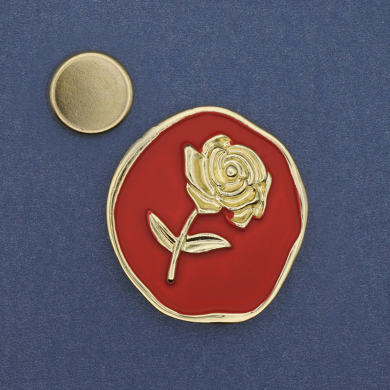 Broche magnético «Acento» con esmalte y metal dorado 41 mm+