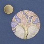 Broche magnético Acento, esmalte dorado sobre metal, 50 mm+