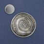 Broche magnético Acento de metal plateado de 41 mm