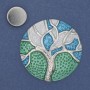 Broche magnético Acento esmalte plateado metal 48 mm+