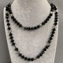 Collar largo de cristal checo, longitud 120 cm+