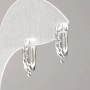 Ganchos para pendientes de metal plateado 18x3 mm - par