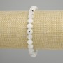 Pulsera de adularia con bolas lisas, diámetro 7 mm +-, longitud 18 cm +-, elástica