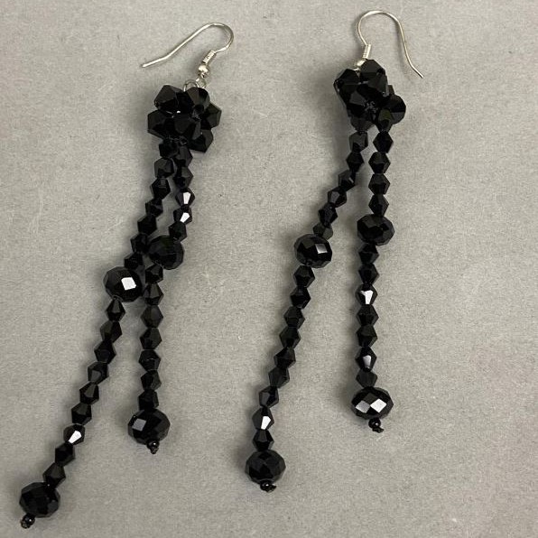 Pendientes de cristal checo, longitud 90 mm +