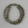Cuentas de pirita, bola facetada, diámetro 8 mm ±, longitud 38 cm ±