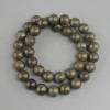 Cuentas de pirita, bola lisa, diámetro 10,5 mm, longitud 38 cm ±