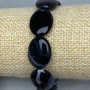 Pulsera de ágata ovalada, diámetro 20×15 mm, longitud 18 cm, elástica