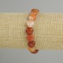 Pulsera de ágata en forma de corazón, diámetro 10 mm ±, longitud 18 cm ±, elástica