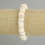 Pulsera de concha Skafarka rondel, diámetro 10×2 mm, longitud 18 cm, elástico
