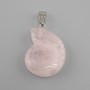Colgante Caracol de cuarzo rosa 20x27x35 mm+