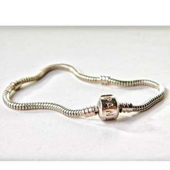 Base para pulsera PANDORA de 20 cm con cierre de clip y logotipo