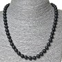 Collar de shungita artificial, diámetro 8 mm, longitud 50 cm
