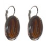 Oferta. Pendientes de mujer con piedra ojo de tigre de 25 mm
