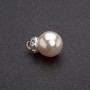 Colgante perlado con rondel de 12 mm, pack de 10 uds