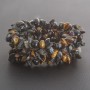 Pulsera de ojo de halcón "trozo de piedra" en elástico
