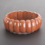 Pulsera de aventurina «Arena dorada» con elástico, eslabón rectangular 25×12 cm (±)