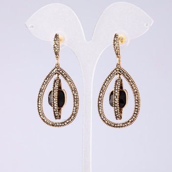 Pendientes largos de noche, longitud 5,5 cm