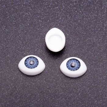 Accesorios "Ojos vivos" grises para muñecas, pupila gris, diámetro 8 mm, 11 × 14 mm, empaque 50 pares