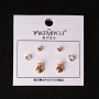 (5 mm) Pendientes tipo bolsitas de dinero con strass dorados