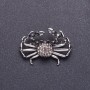 Broche cangrejo diamante color plateado 4x2,7 cm