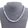 Collar de howlita, piedra natural, cuentas de 8 mm, longitud 45 cm+
