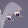 Pendientes con cristales morados de 13×9 mm