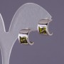 Pendientes con cristales verdes 13x9 mm
