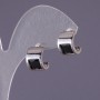 Pendientes con cristales negros 13x9 mm