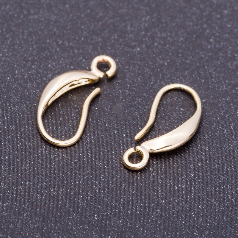 Ganchos para pendientes, longitud 17 mm ± metal dorado