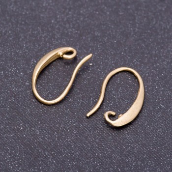 Ganchos bronce claro 15 mm para pendientes