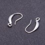 Ganchos para pendientes, longitud 20 mm, color plata