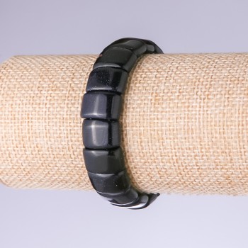Pulsera de aventurina 'Arena Azul Noche Kaïra' eslabón 15×11 mm en goma elástica