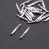 Colgante Hoja - diámetro 2,5 mm, longitud 26×4 mm, empaque 20 g ± 21 uds