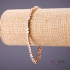 Pulsera Xuping elegante con piedras blancas, longitud 18–20 cm, grosor 5 mm, color dorado