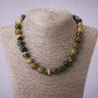 Collar de cuentas de ágata lisas, diámetro 12 mm, longitud 45 cm