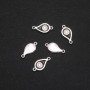 Conector Ojo egipcio gris metálico 11×22 mm, 5 uds