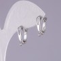 Ganchos para pendientes de color plata 17×5 mm