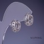 Pendientes Xuping 15×6 mm rodio