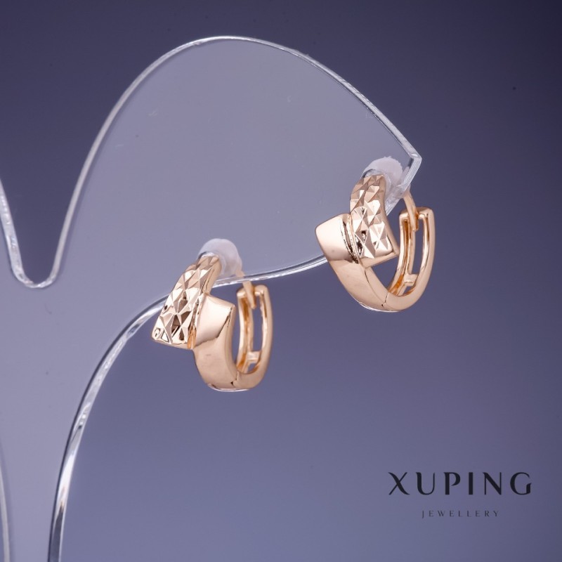 Pendientes Xuping 8x12 mm «baño de oro 18K»