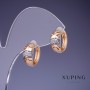 Pendientes Xuping 7x14 mm 'baño de oro 18K'