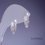 Pendientes Xuping Tulipán 15x8 mm rodio