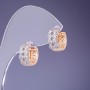 Pendientes Xuping 6x12 mm, baño de oro de 18K
