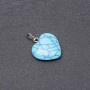 Colgante Corazón de Turquesa Azul prensada 19×19×26 mm