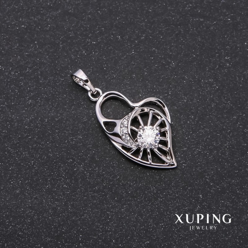 Colgante Xuping Corazón 15×25×31 mm con rodio