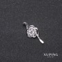 Colgante Xuping «Voluta» 10×24 mm rodio
