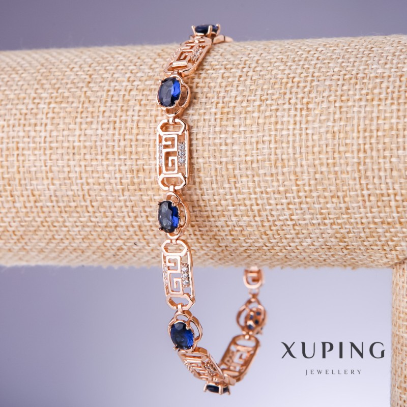 Pulsera Xuping con circón azul «Zafiro»