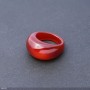 Anillo de cornalina natural, altura 6,5–15 mm, ancho 4–8 mm, diámetro 19 mm
