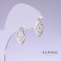 Pendientes Xuping, longitud 16 mm, grosor 9 mm, rodio
